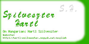 szilveszter hartl business card